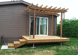 Deck addition with trellis