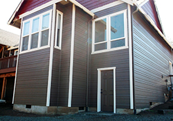 House exterior brown siding