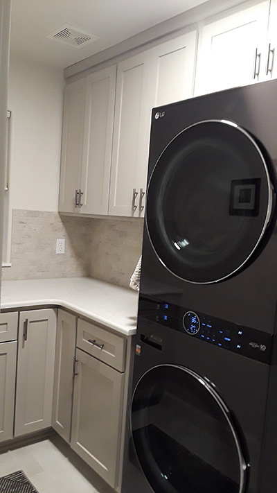 Laundry machines and new cabinets