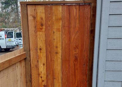 New wood gate