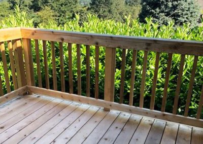 Wood deck with beautiful view