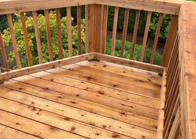 Edges of new deck with interesting angles